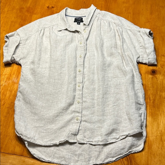 J.Crew Baird McNutt Irish Linen Relaxed Button Up Short Sleeve Camp Shirt Size S - Picture 4 of 8